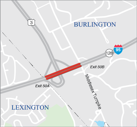 BURLINGTON: IMPROVEMENTS AT I-95 (ROUTE 128)/ROUTE 3 INTERCHANGE